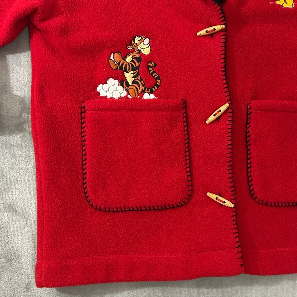 Vintage Disney Pooh & tiger fleece toggle button jacket - Picture 2 of 12